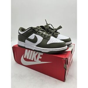 Nike Dunk‎ Low Shoes Womens Size 7.5 Green White Medium Olive Sneaker DD1503-120